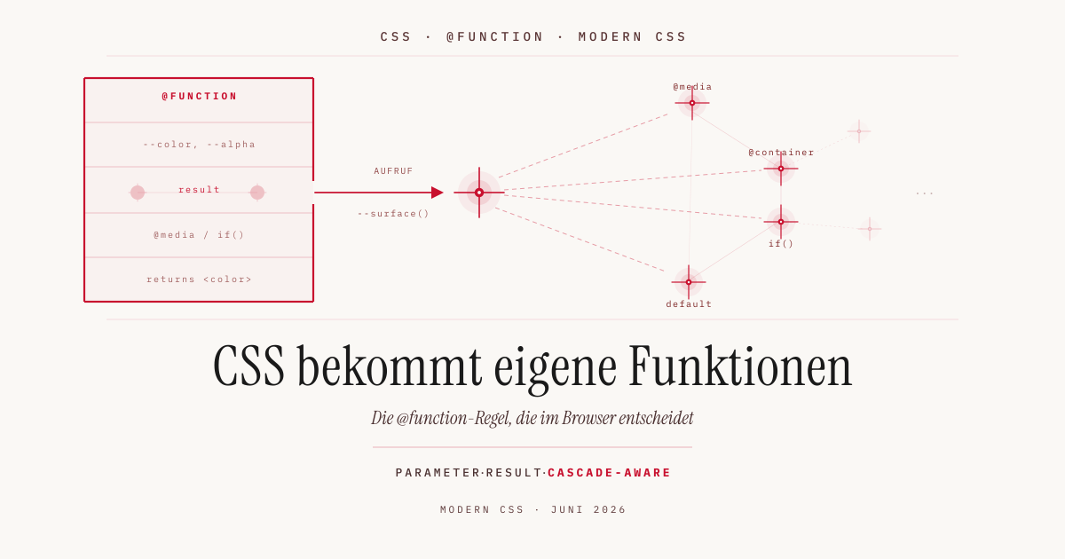 CSS bekommt eigene Funktionen: Die @function-Regel