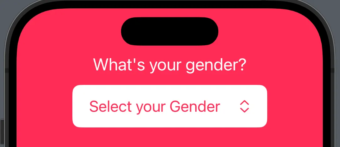 Picker Label und der komplette Button-Bereich sind anklickbar