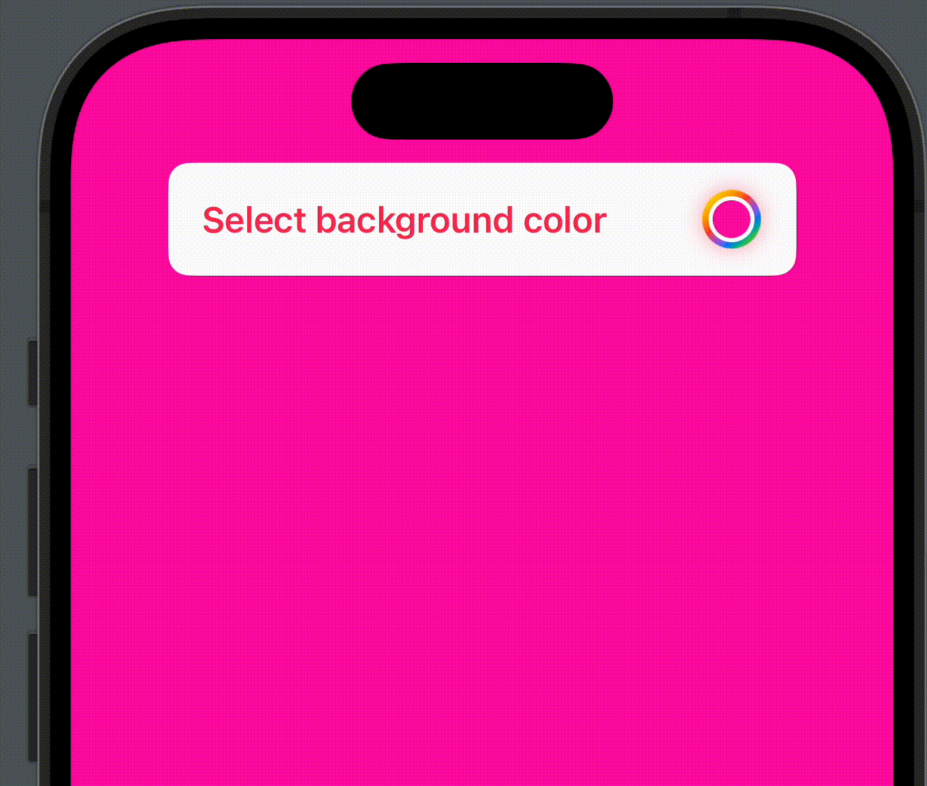 Animation des Custom ColorPicker Buttons in Aktion
